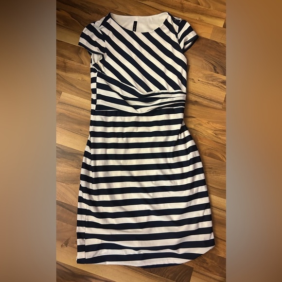 Striped Black and White Dress - Picture 2 of 4